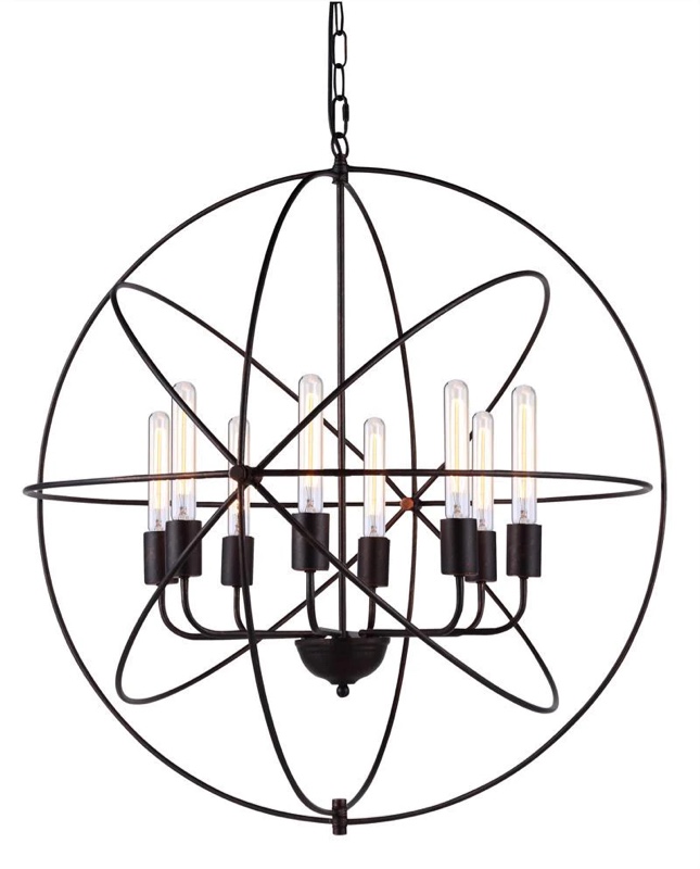 Regency Lighting - Vienna Collection Dark Bronze Finish 8 Lights Pendant Lamp ZC121-1453D32DB