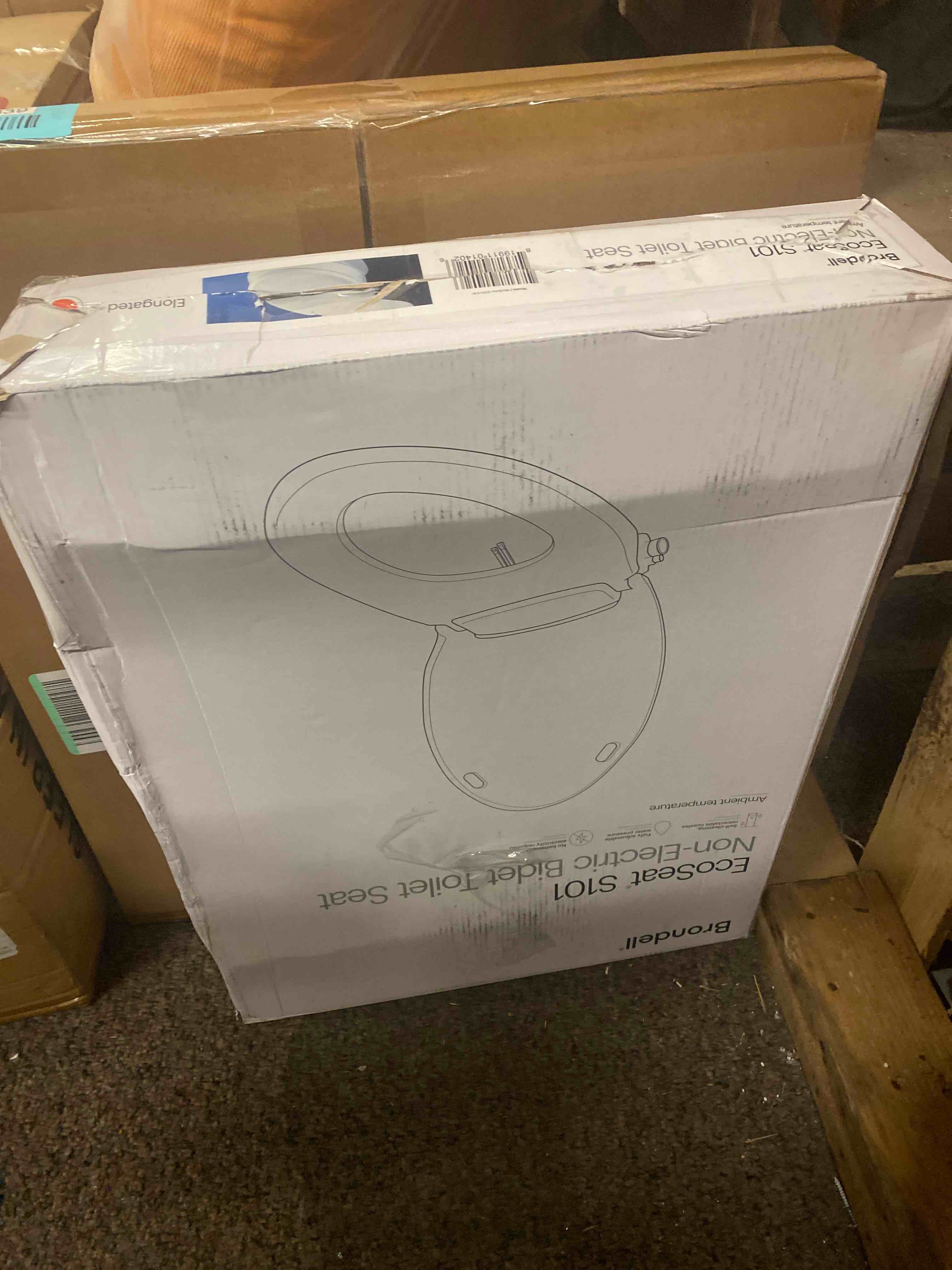 Brondell Swash Ecoseat NonElectric Bidet Toilet Seat, Fits Elongated