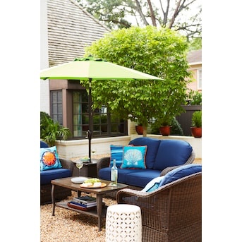 allen + roth McAden Rectangle Wicker Outdoor Coffee Table 22-in W x 40-in L Item #1099847 | Model #FWS80536B