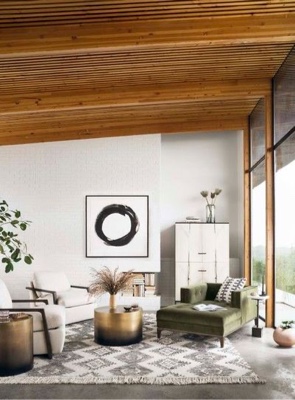 Four Hands Cameron Ombre Brass Bunching Table