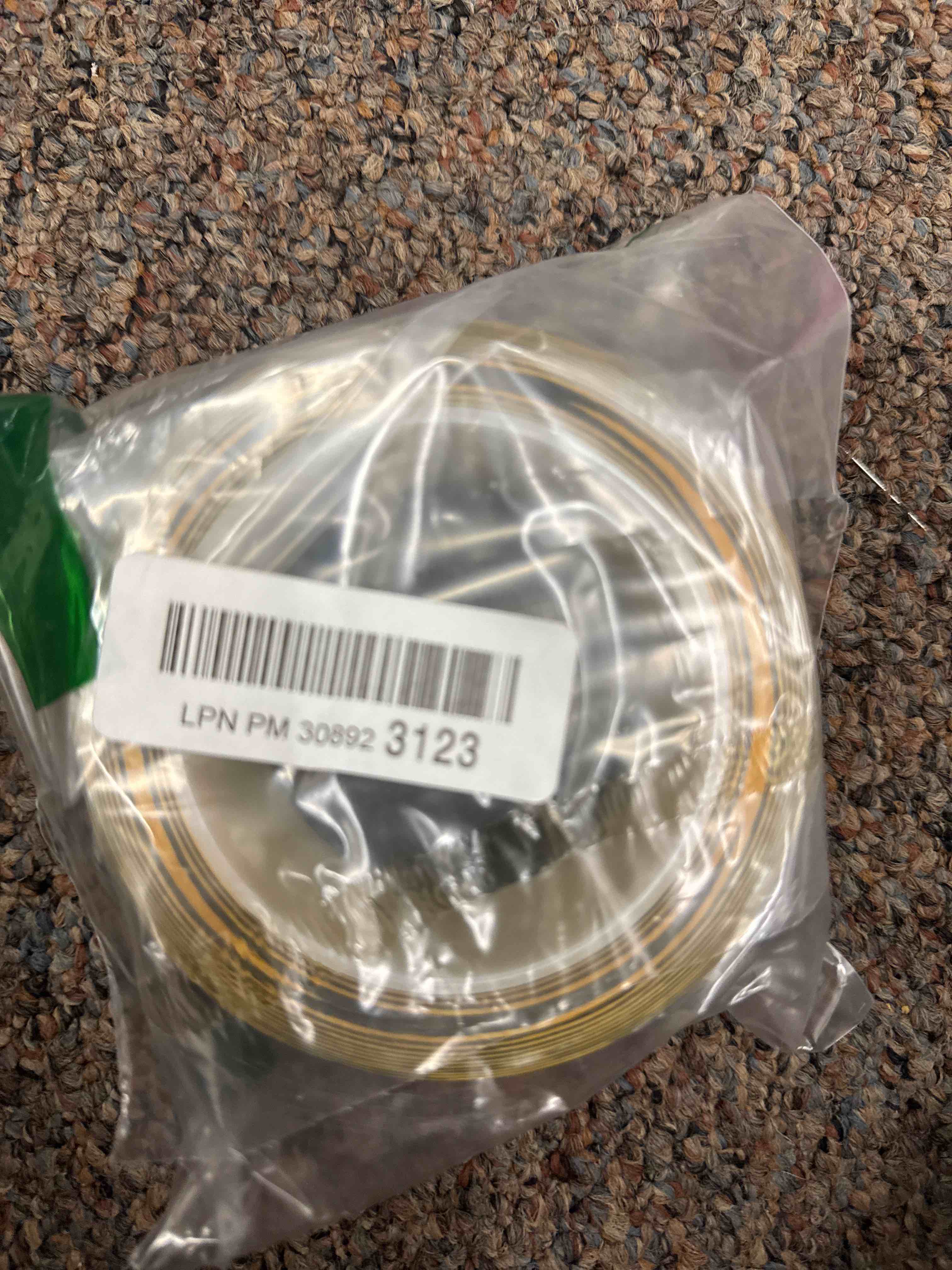 Condition photo showing New/Like New for swrt black & yellow hazard tape warning safety stripe tape for floor marking, strong adhesive wear resistance warterproof caution tape roll ideal for walls, floors, pipes and equipment