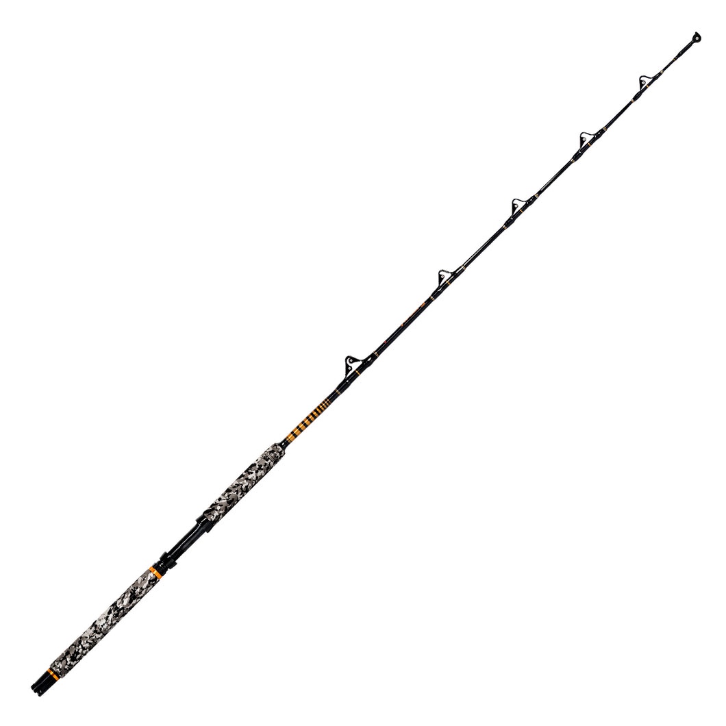 fiblink 1-piece saltwater offshore trolling rod 6-feet big game rod conventional boat fishing pole