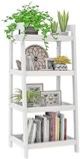 Purbambo 4 Tier Bamboo Shelf, Freestanding Book Shelf Bookcase Storage Rack for Bathroom Kitchen Living Room