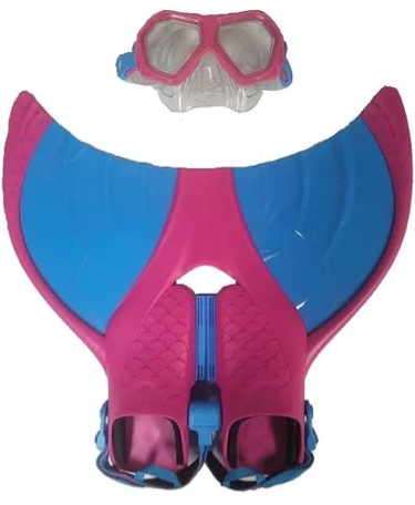 Body Glove Kids' Mermaid Monofin with Mask Pink/Blue