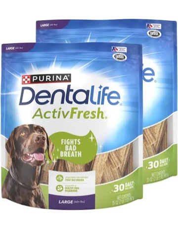 Purina Dentalife Chews Activfresh Daily Oral Care Exp 11/2020. 3 Bags.