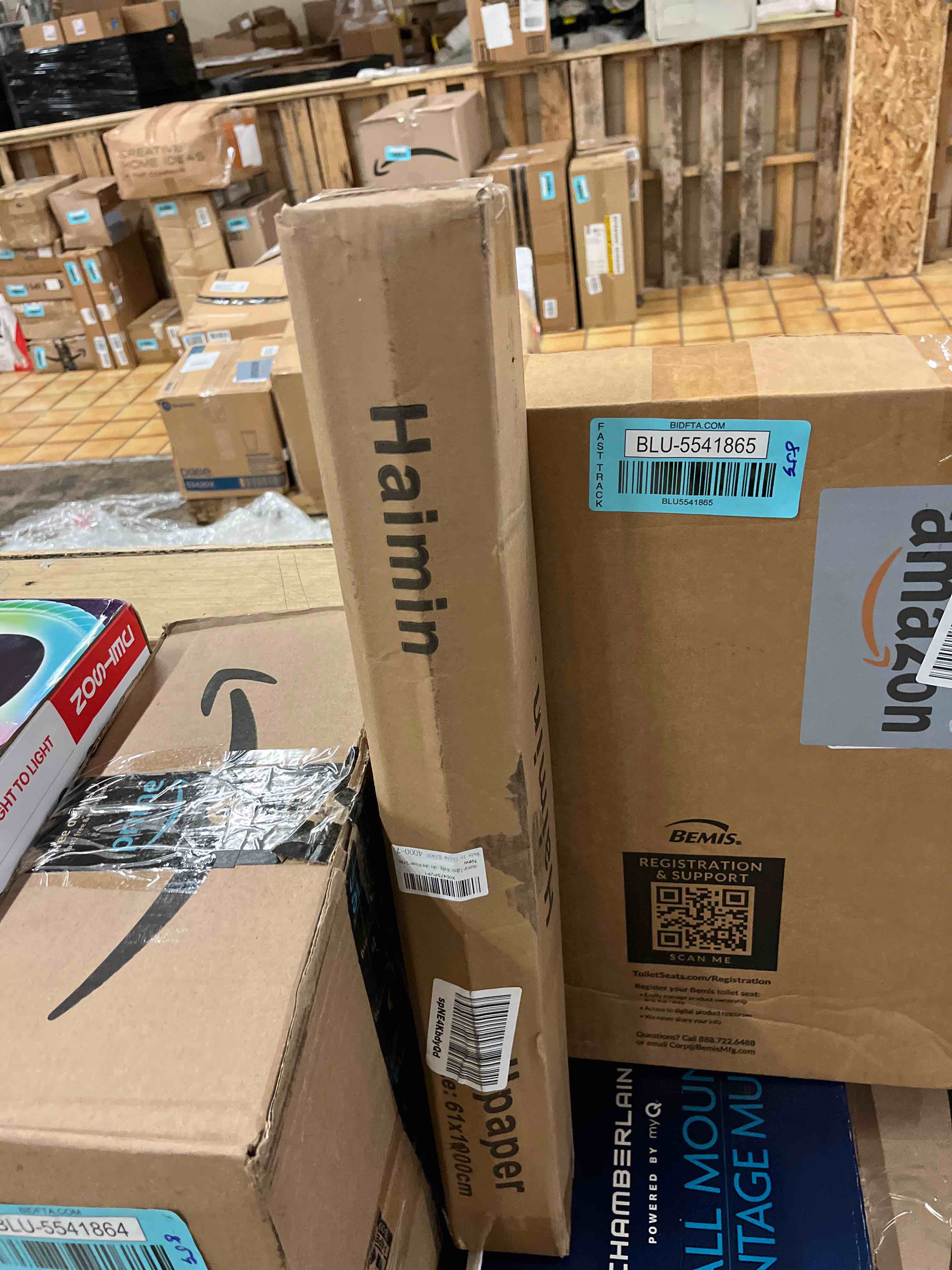 Haimin Fabric Wallpaper Textured Contact Paper (24in X 393in) Navy Blue