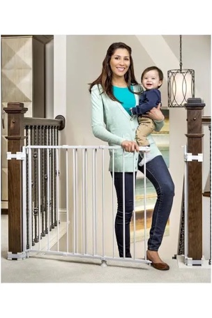 Regalo Extra Tall Top Of Stairs Metal Safety Gate