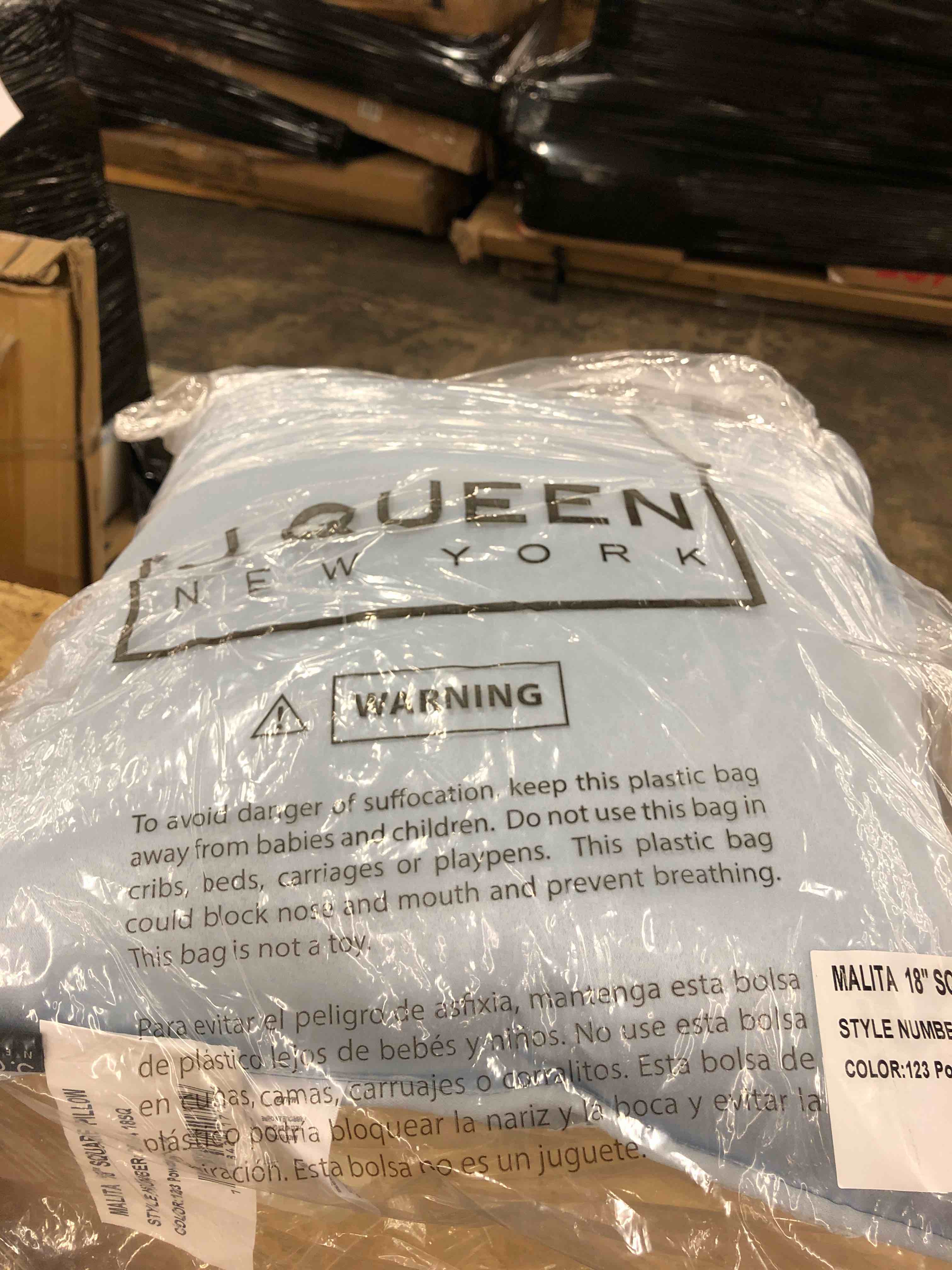 J Queen New York Malita Decorative Pillow, 18" x 18" Bedding