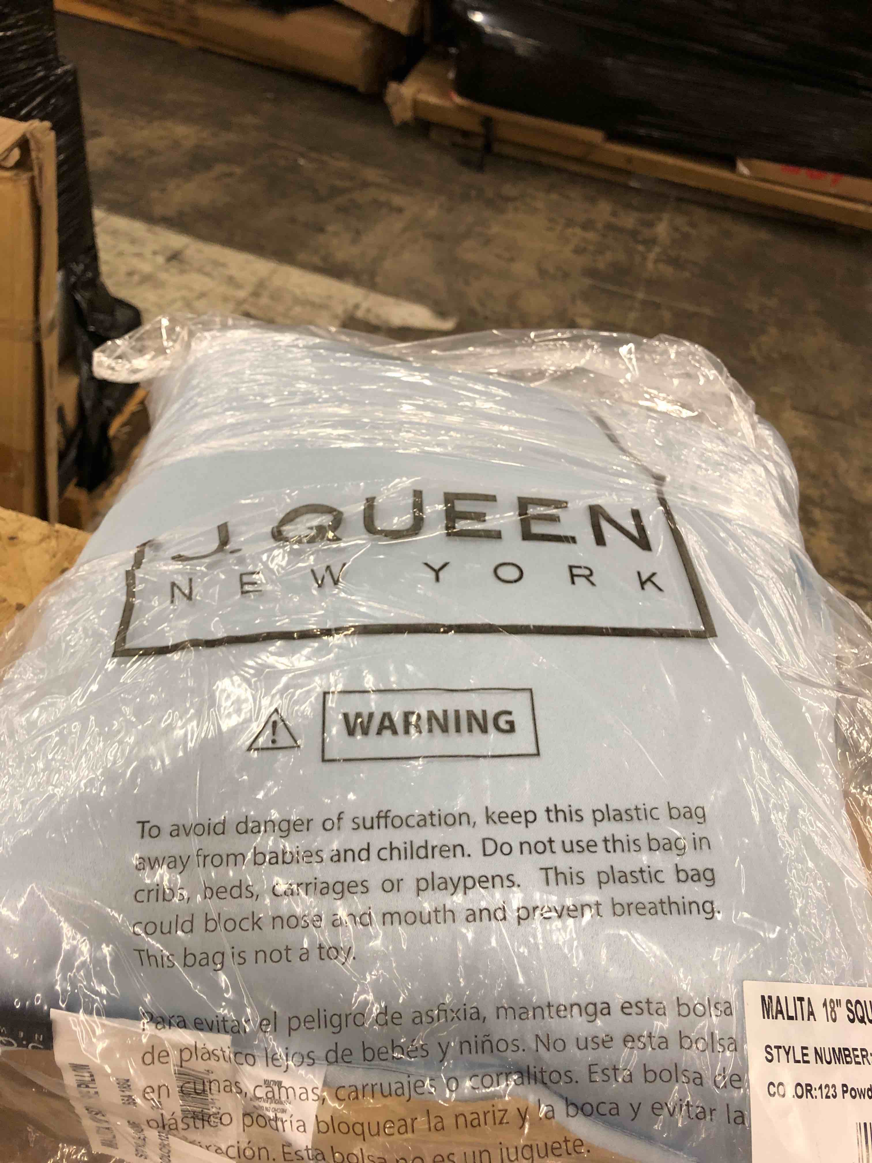 J Queen New York Malita Decorative Pillow, 18" x 18" Bedding