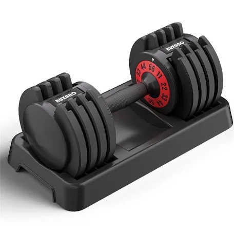 Gidsmk 55lbs Adjustable Dumbbell, Fast Adjust Dumbbell Weight for Exercises Dumbbell for Men and Women in Home Gym Workout Equipment, Dumbbell with Tray Suitable for Full Body