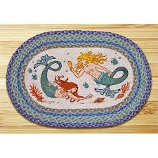 Earth Rugs OP-386 Mermaids Oval Patch Rug