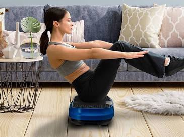 Lifepro Waver Mini Vibration Plate - Whole Body Vibration Platform Exercise Machine - Home & Travel Workout Equipment for Weight Loss, Toning & Wellness - Max User Weight 260lbs (Blue) (B084VTNH1S)