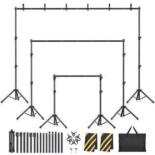 Backdrop Stand for Parties, 6 Widths Available Backdrop Stand, 10x7.5ft Back Drop Adjustable Stand, Background Stand Backdrop, Photo Backdrop Stand Kit for Portrait, Studio Photography, Party