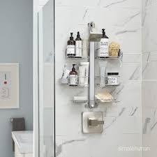 simplehuman Adjustable and Extendable Shower Caddy XL Stainless Steel and Anodized Aluminum