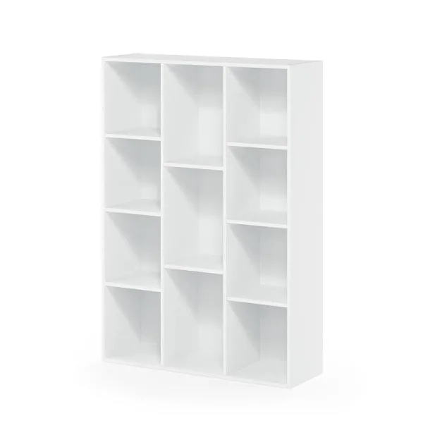 Furinno 11-Cube Reversible Open Shelf Bookcase White