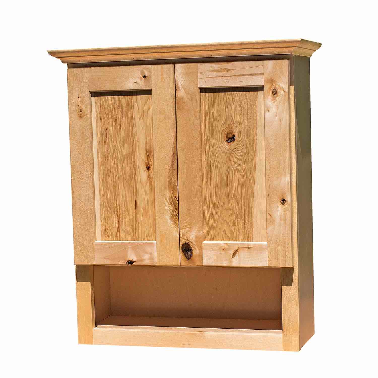 Natural Rustic Shaker Bathroom Wall Cabinet