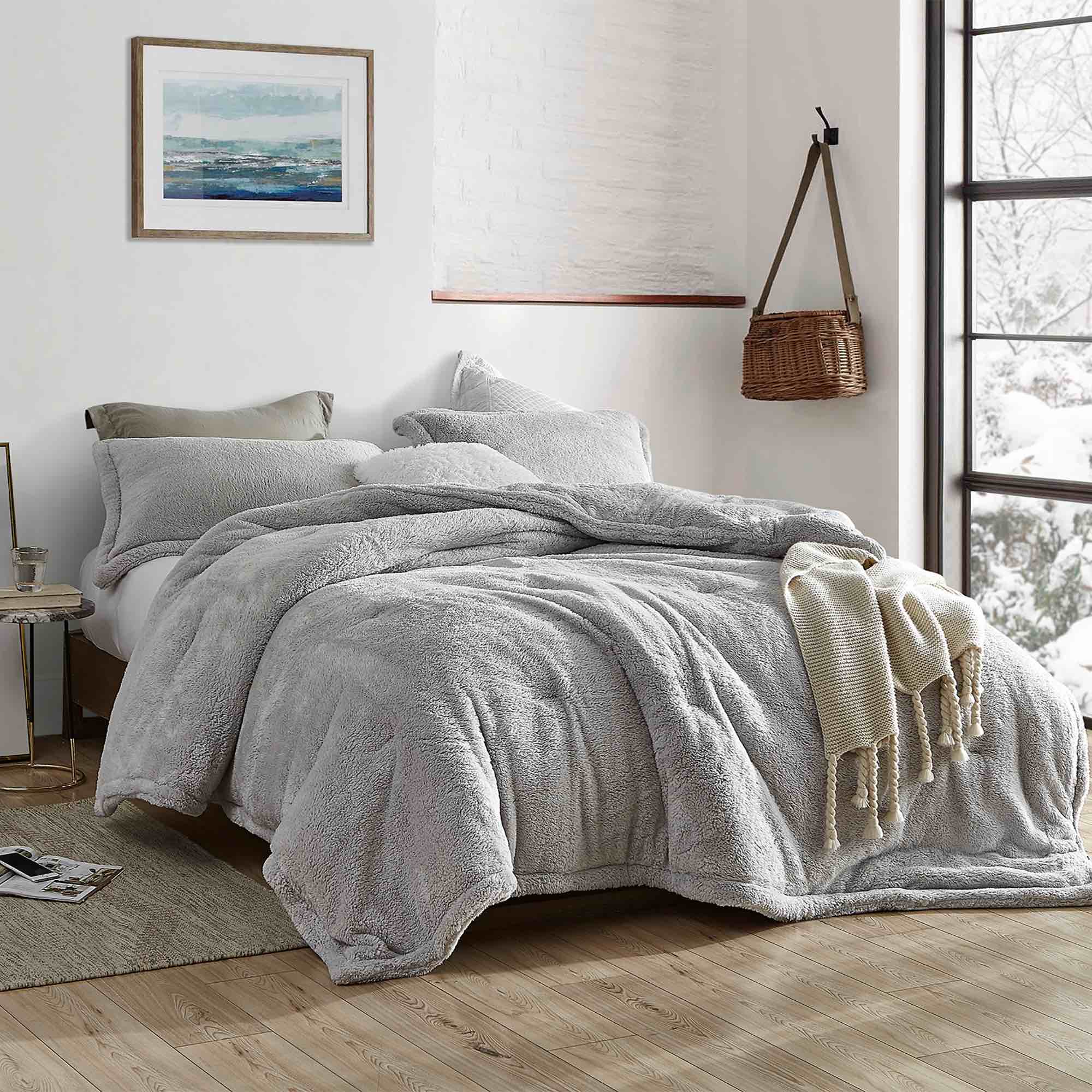 Coma Inducer® Oversized Twin Comforter - The Original Plush - Silver Stone