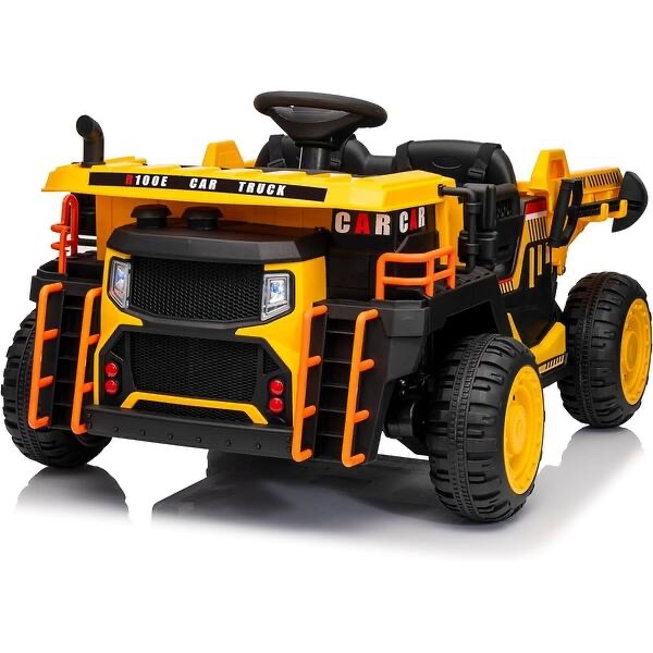 24V Ride On Dump Truck, 2 Seater Electric Cars for Kids - Yellow