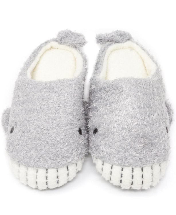 Women's Cozy Fleece Wicky Shark Memory Foam House Slippers