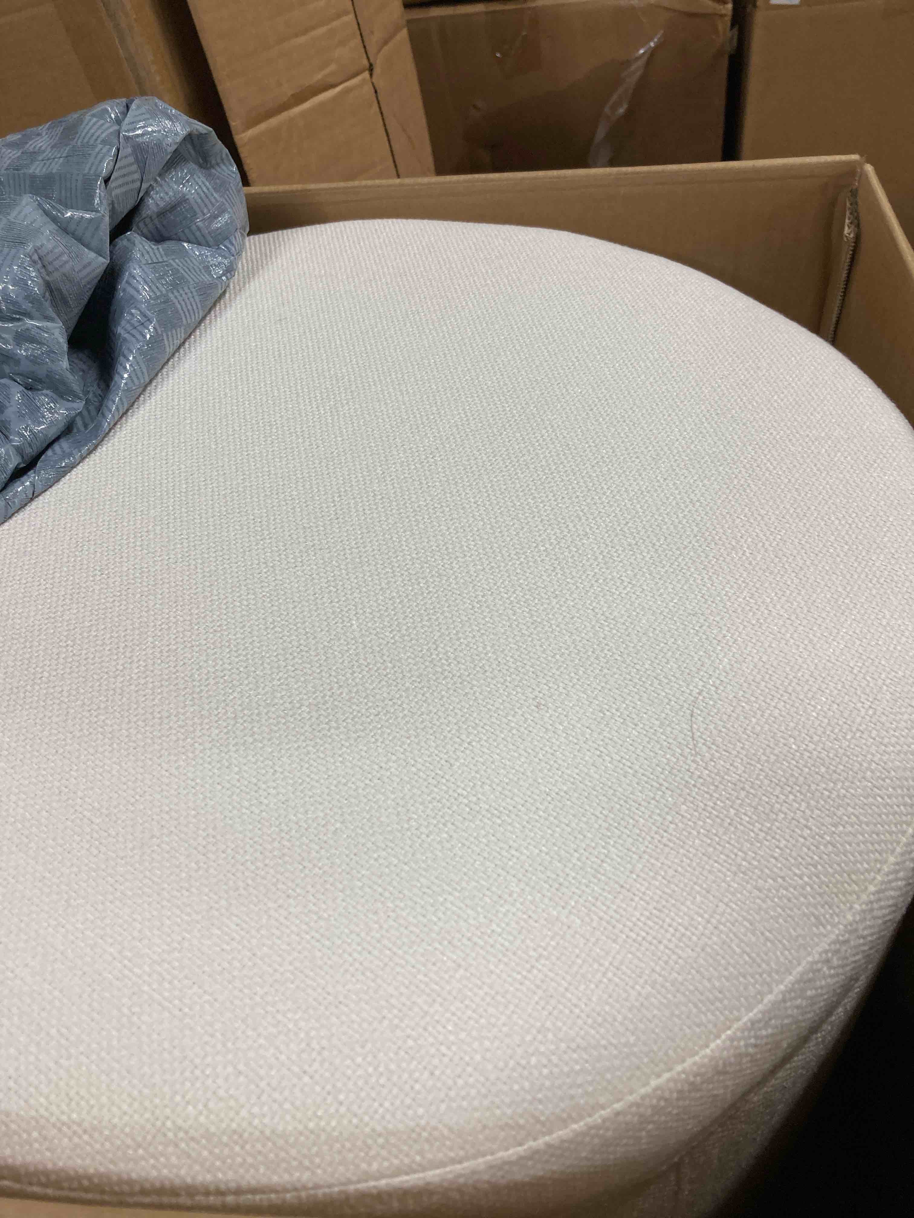 Round Storage Ottoman with Lift Off Lid - WOVENBYRD