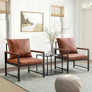 28'' Wide Faux Leather Accent Chair