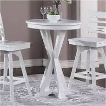 1060-01-bpt E. C. I. Furniture Bianca Bar Height Pub Table- LEGS MISSING, CHAIRS NOT INCLUDED