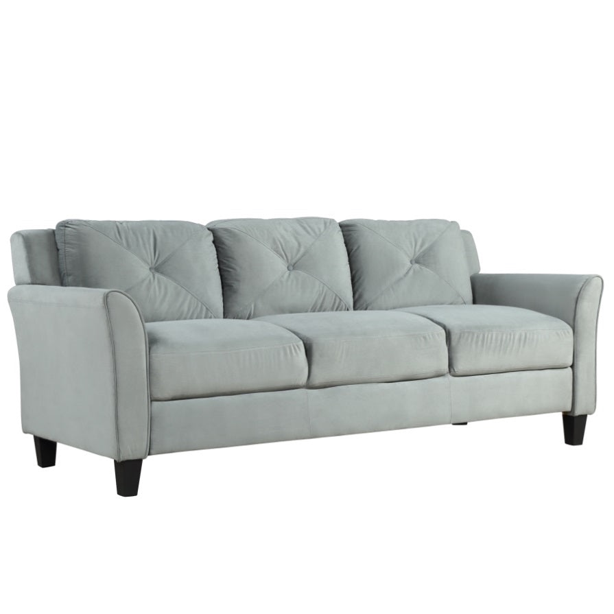 U_STYLE Button Tufted 3 Piece Chair Loveseat Sofa Set WF191001AAE