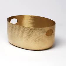 American Metalcraft ATHG10 Hammered Aluminum Beverage Tub, Gold, 320-Ounces