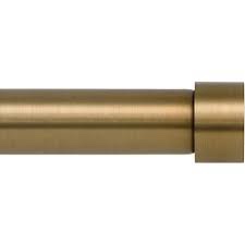 Ivilon Drapery Window Curtain Rod - End Cap Style Design 1 Inch Pole. 72 to 144 Inch Color Warm Gold