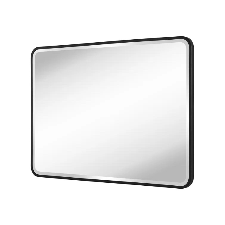 Arloine Rounded Corner Modern Beveled Bathroom Vanity Wall Mirror