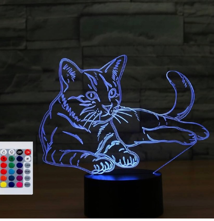 zokea 3D night light cat