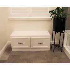 Wood Storage Bench 2 Door