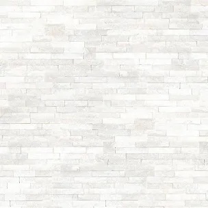 Arctic White Ledger Panel 6" x 24" and Natural Marble Wall Tile