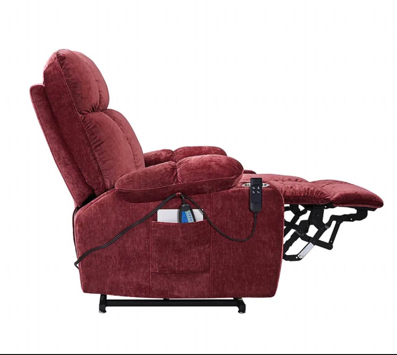 Liyasi Dual OKIN Motor Power Lift Recliner Chair for Elderly with Heat Massage and Infinite Position Lay Flat 180° Recline
