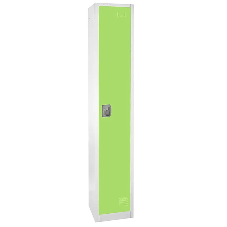 Alpine Industries 629-201-GRN One Section Locker w/ (2) Shelves - 12"W x 12"D x 72"H, Steel, Green