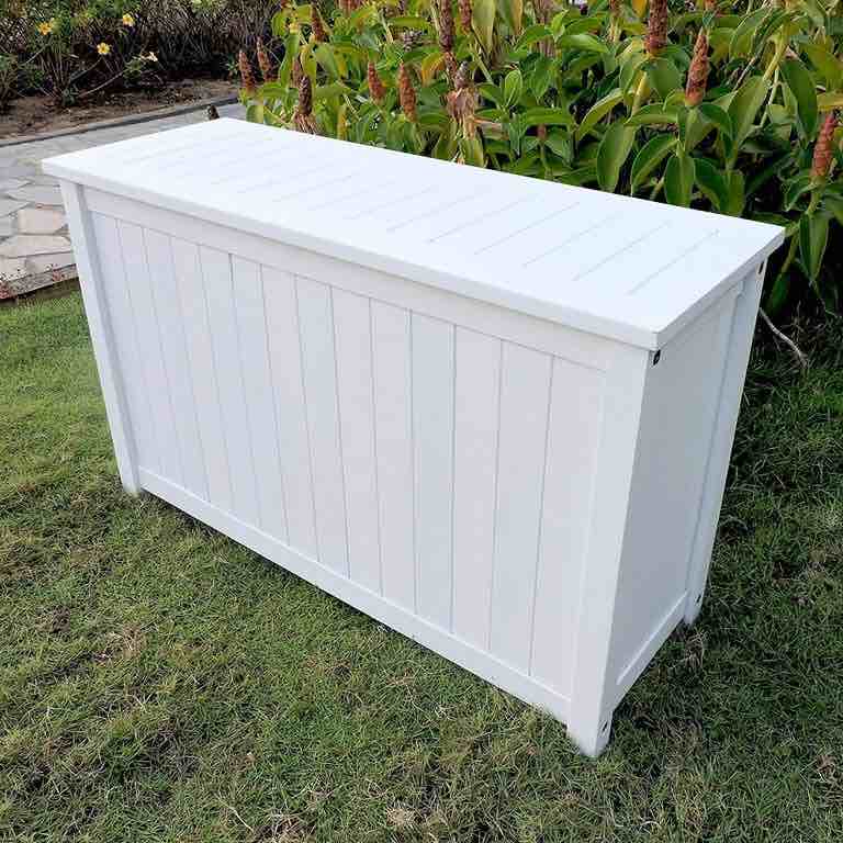 International Caravan Royal Fiji Acacia Rectangular Storage Trunk - Antique White