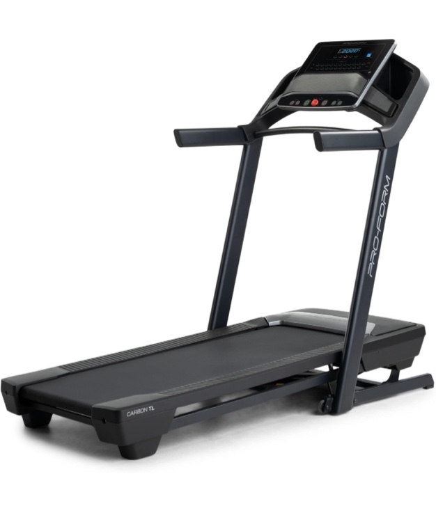 ProForm Carbon TL; Treadmill for Walking and Running with 5” Display, Built-in Tablet Holder and SpaceSaver Design