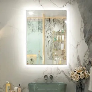 LED Backlit Lighted Bathroom Vanity Mirror/Wall Mirror/Dimmable Light/3 Color Adjust