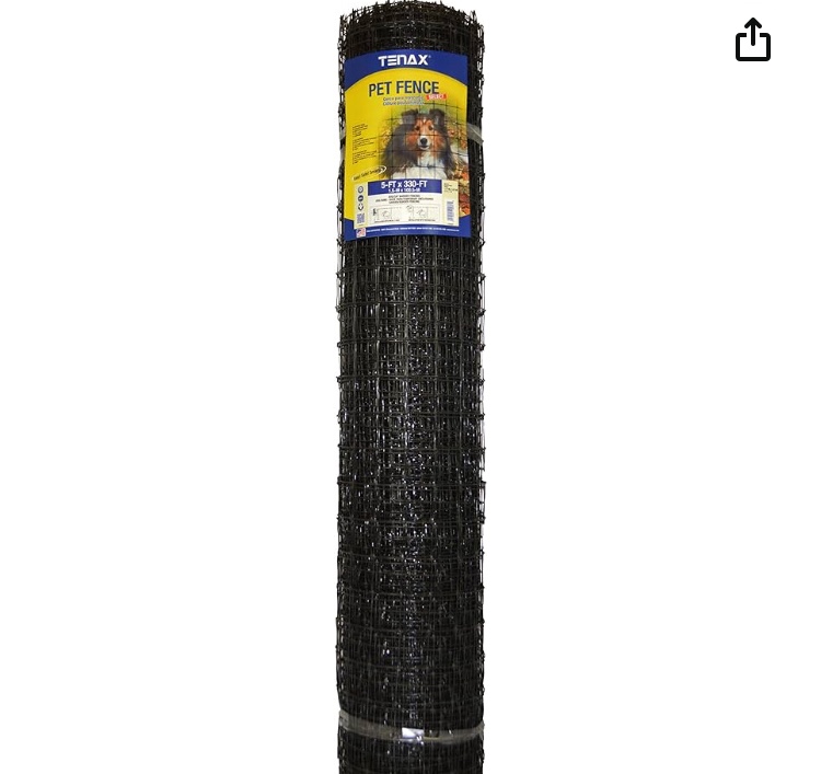 Tenax 2A140076 Pet Fence, 5' x 330', Black