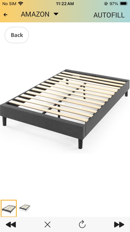 Queen Curtis 13" Upholstered Platform Bed Frame Gray - Zinus