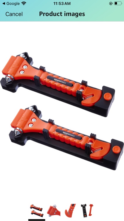Amazon Basics Emergency Seat Belt Cutter and Window Hammer Tool, Car Accessories, 2 Pack, SW-835