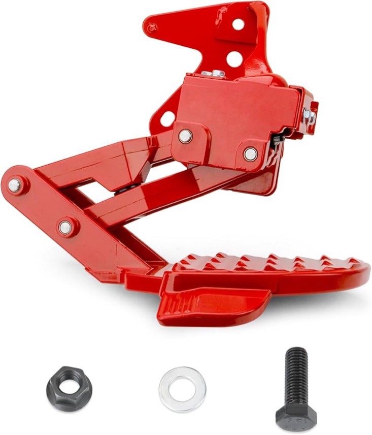 MITZONE Rear Bed Step for RAM 1500 2019 2020 2021 2022 Dual Exhaust Vehicles Folding Truck Step Retractable Bumper Tailgate Step Replace 82215289AH ?Red?