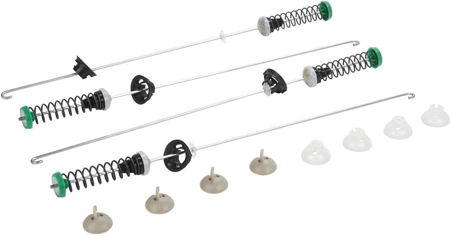 Whirlpool W11130362 OEM Top Load Washer Suspension Rod Kit Part Replaces W10594080, W10735786, W10748956, W10780040, and More