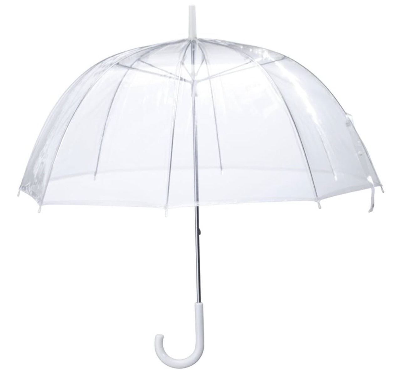 (Set of 6) Sara Rain 46" Adult Clear Bubble Umbrella Auto Open Fashion Dome Shaped European Hook Handle