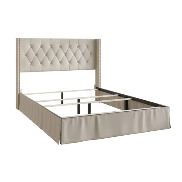 Billy Upholstered Panel Bed with 2 Nightstand - Full