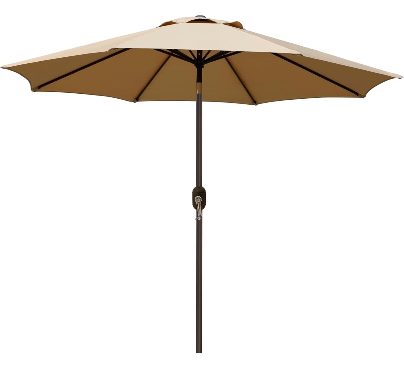 Blissun 9' Outdoor Patio Umbrella, Outdoor Table Umbrella, Yard Umbrella, Market Umbrella with 8 Sturdy Ribs, Push Button Tilt and Crank