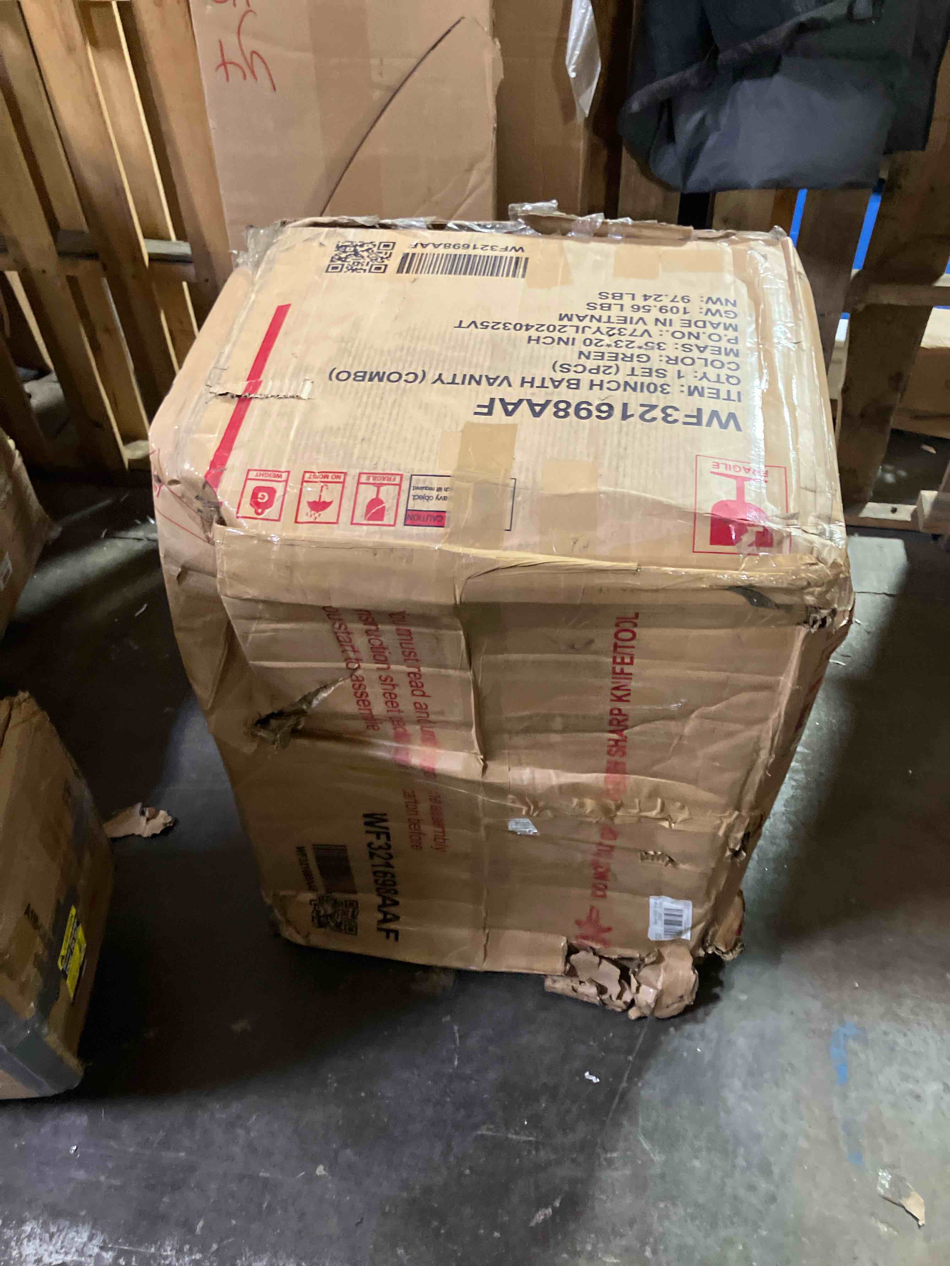 30" Modern Bathroom Vanity with Sink Combo Set, Solid Wood Frame