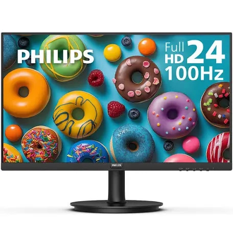 PHILIPS New 22 inch Class Thin Full HD (1920 x 1080) Monitor, 100Hz Refresh Rate, VESA, HDMI x1, VGA x1, LowBlue Mode, Adaptive Sync, 221V8LB