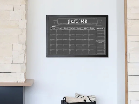 Farm Style Family Whiteboard - Black 24"x36"