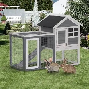 Aayush Wooden Hutch with Ramp